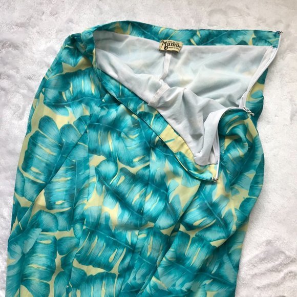Show Me Your Mumu Women's Hawaiian Tropical Leaf Print Chiffon Maxi Skirt Size L - Picture 5 of 10